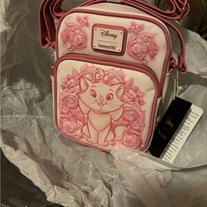Loungefly Disney Marie Mini Bag - Pink and White